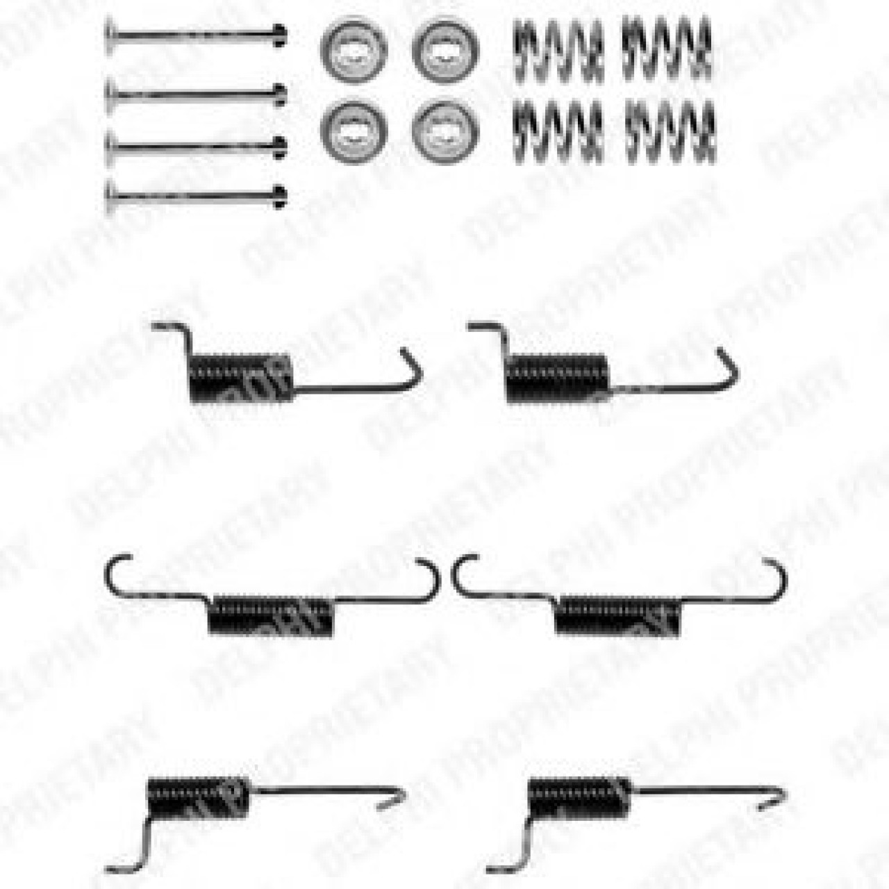 Set accesorii, saboti frana parcare HYUNDAI TRAJET (FO) (2000 - 2008) DELPHI LY1317 piesa NOUA