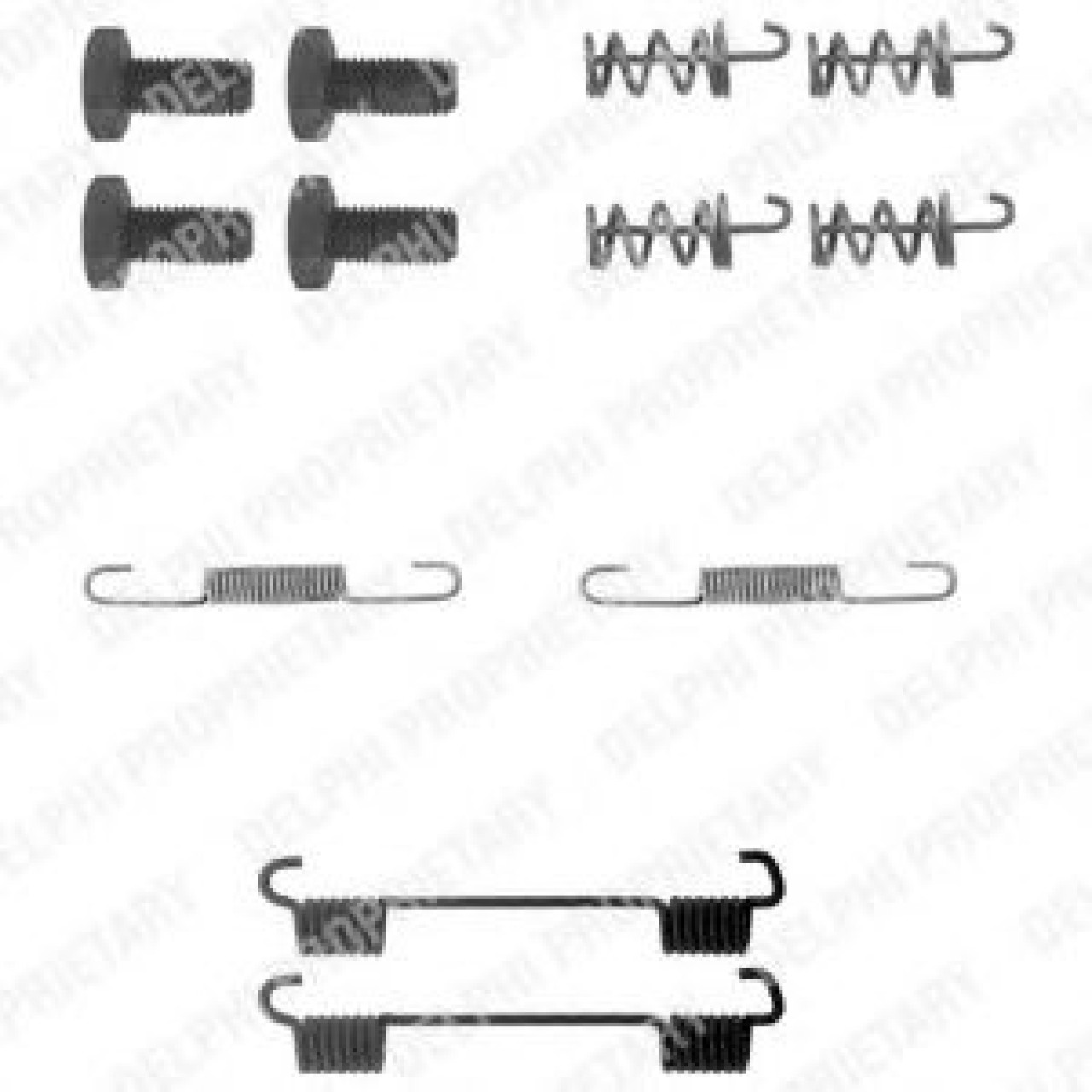 Set accesorii, saboti frana parcare MERCEDES C-CLASS (W202) (1993 - 2000) DELPHI LY1104 piesa NOUA