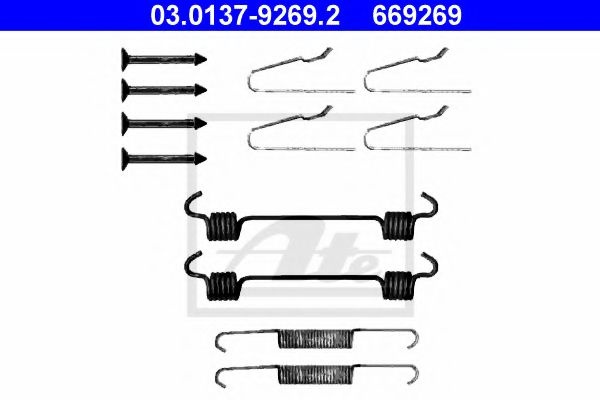 Set accesorii, saboti frana parcare MERCEDES M-CLASS (W163) (1998 - 2005) ATE 03.0137-9269.2 piesa NOUA