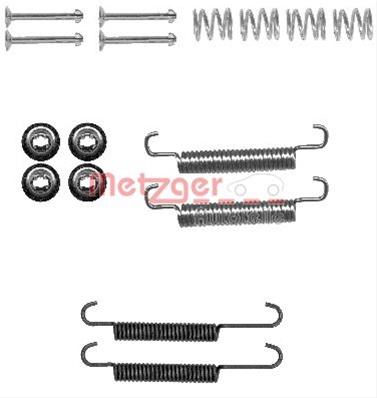 Set Accesorii, Saboti Frana Parcare Metzger 105-0893