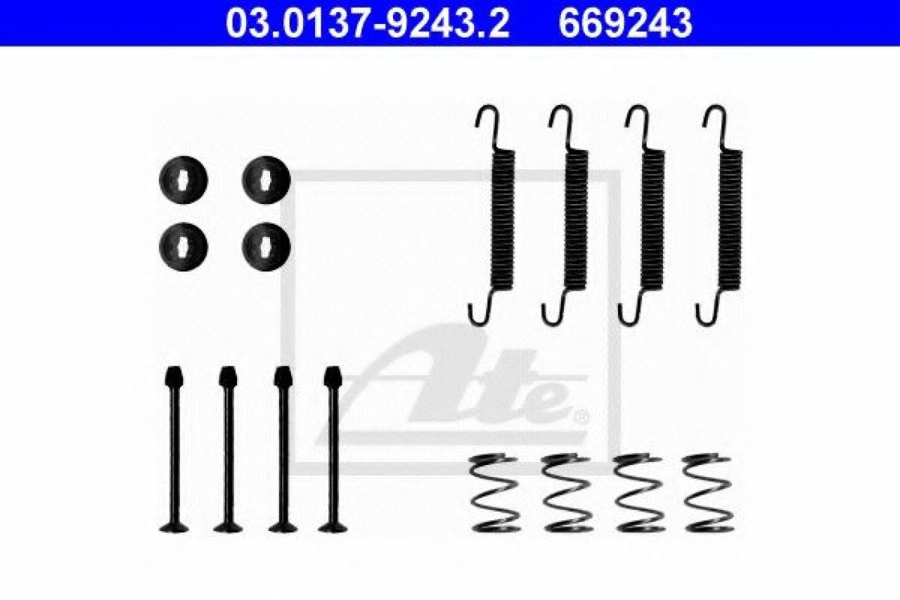 Set accesorii, saboti frana parcare OPEL ASTRA F Hatchback (53, 54, 58, 59) (1991 - 1998) ATE 03.0137-9243.2 piesa NOUA