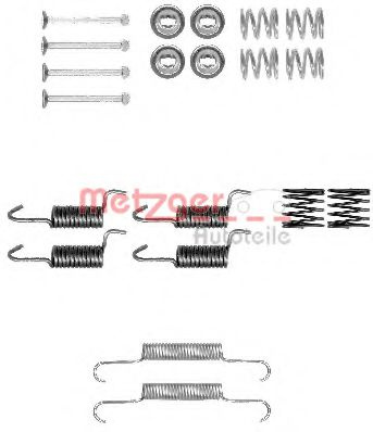 Set accesorii, saboti frana parcare PEUGEOT 4008 (2012 - 2016) METZGER 105-0010 piesa NOUA
