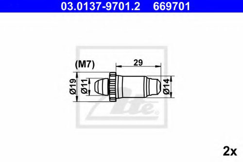Set accesorii, saboti frana parcare ROVER 75 (RJ) (1999 - 2005) ATE 03.0137-9701.2 piesa NOUA