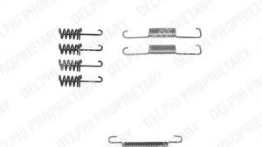 Set accesorii, saboti frana parcare VW LT II bus (2DB, 2DE, 2DK) (1996 - 2006) DELPHI LY1258 piesa NOUA