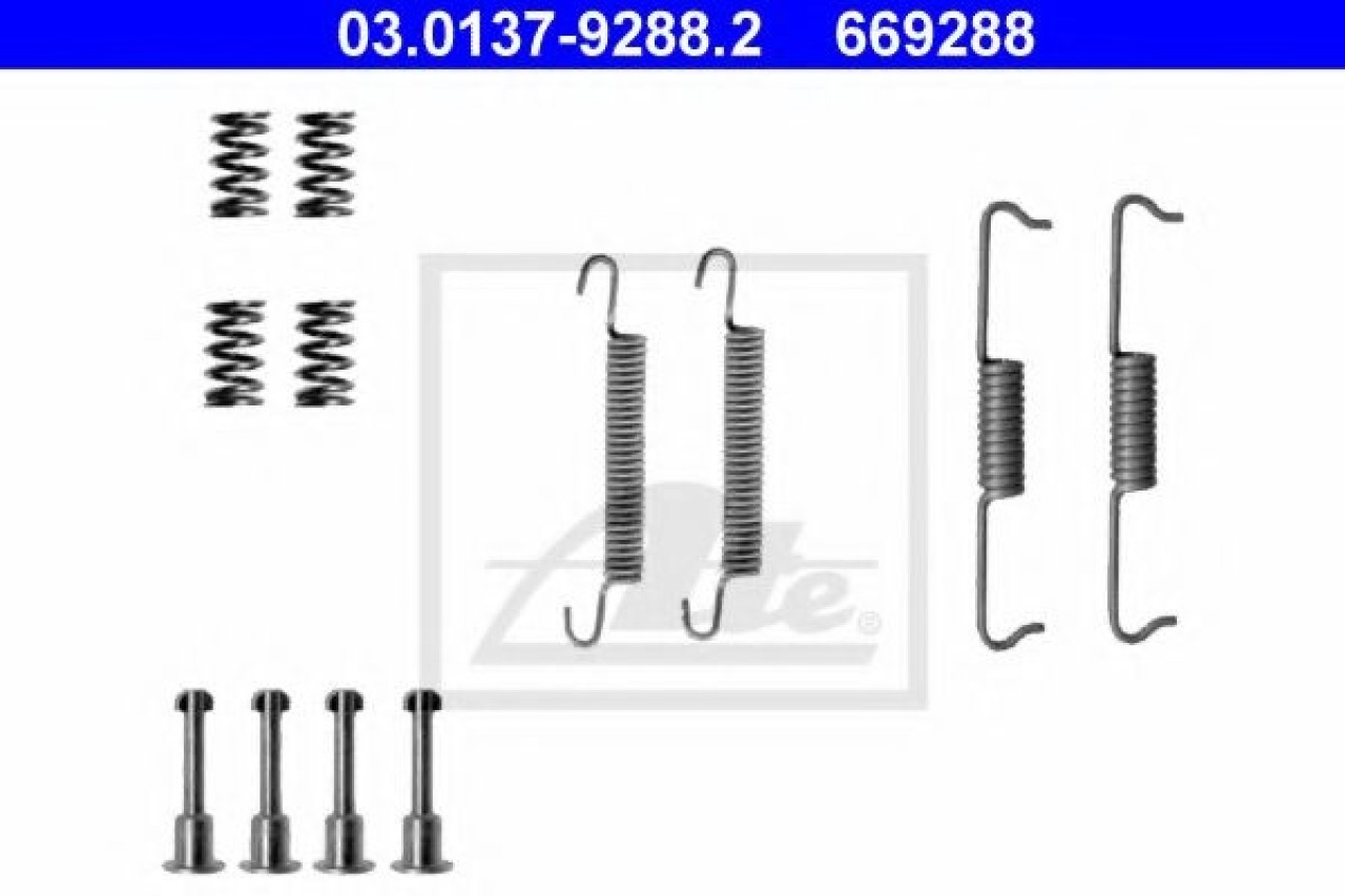 Set accesorii, saboti frana parcare VW TRANSPORTER V caroserie (7HA, 7HH, 7EA, 7EH) (2003 - 2016) ATE 03.0137-9288.2 piesa NOUA