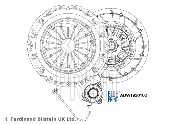 Set ambreiaj (ADW1930102 BLUE PRINT) OPEL,VAUXHALL