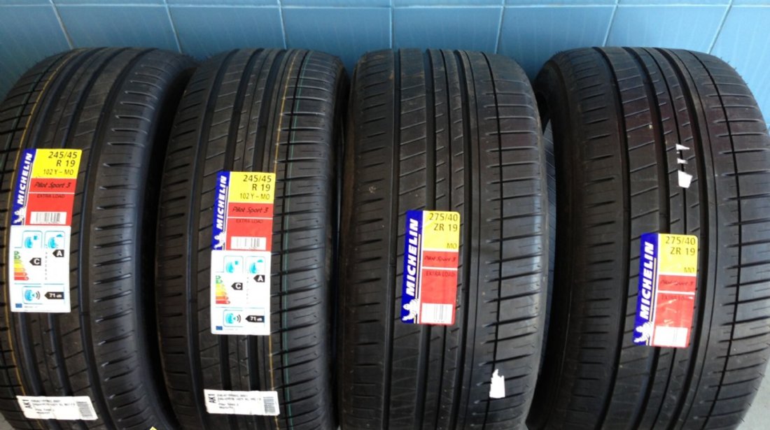 Set anvelope 245/45/19-275/40/19 michelin de vara noi ptr seria 7