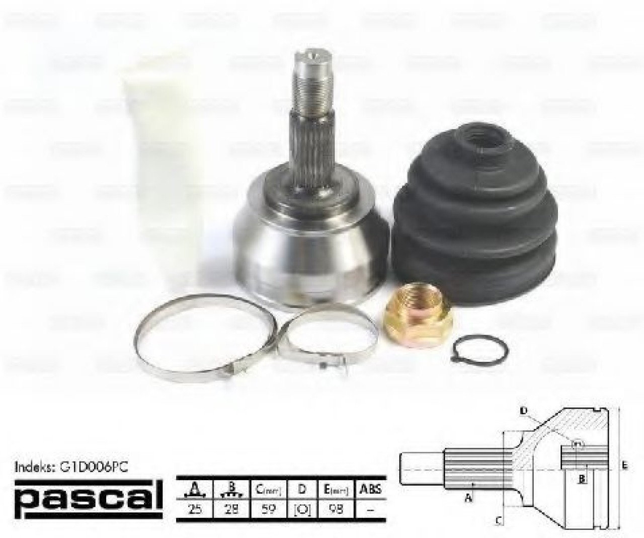 Set articulatie, planetara ALFA ROMEO 145 (930) (1994 - 2001) PASCAL G1D006PC piesa NOUA