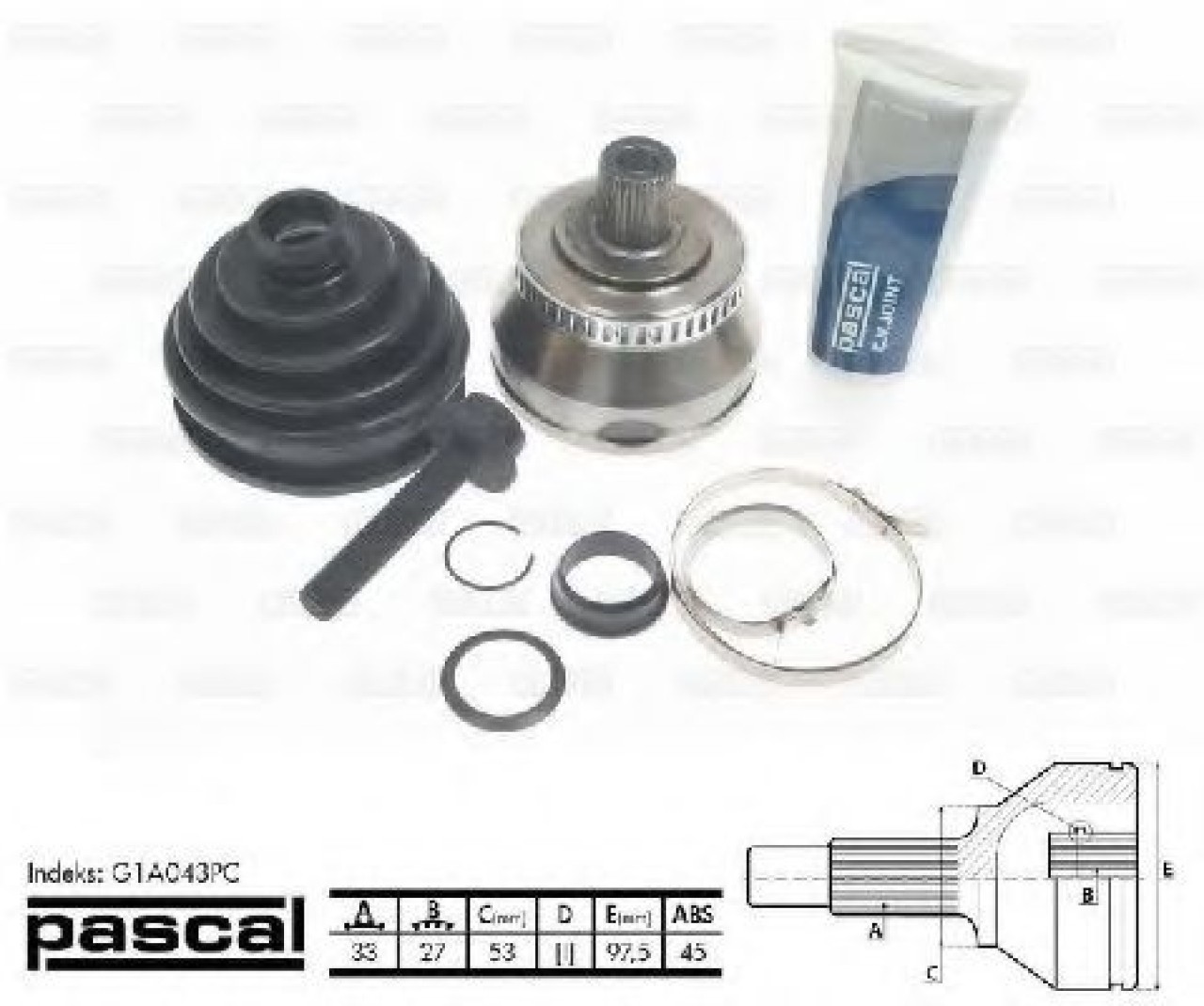 Set articulatie, planetara AUDI A4 (8D2, B5) (1994 - 2001) PASCAL G1A043PC piesa NOUA