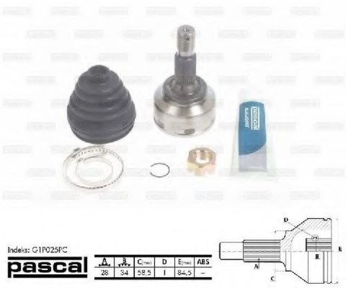 Set articulatie, planetara CITROEN C5 III Break (TD) (2008 - 2016) PASCAL G1P025PC piesa NOUA