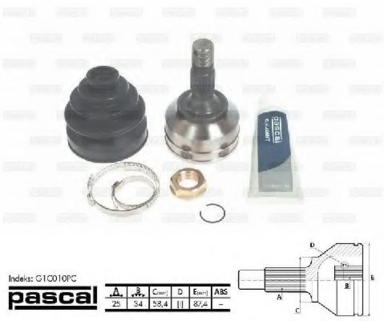 Set articulatie, planetara PEUGEOT 307 (3A/C) (2000 - 2016) PASCAL G1C010PC piesa NOUA