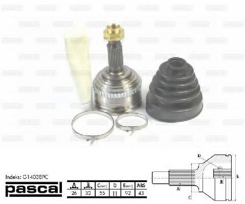 Set articulatie, planetara ROVER 45 (RT) (2000 - 2005) PASCAL G14038PC piesa NOUA
