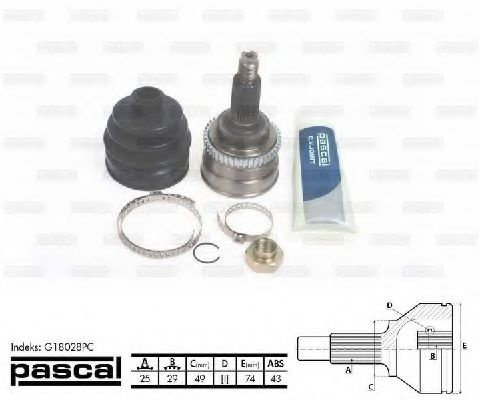 Set articulatie, planetara SUZUKI SWIFT III (MZ, EZ) (2005 - 2016) PASCAL G18028PC piesa NOUA