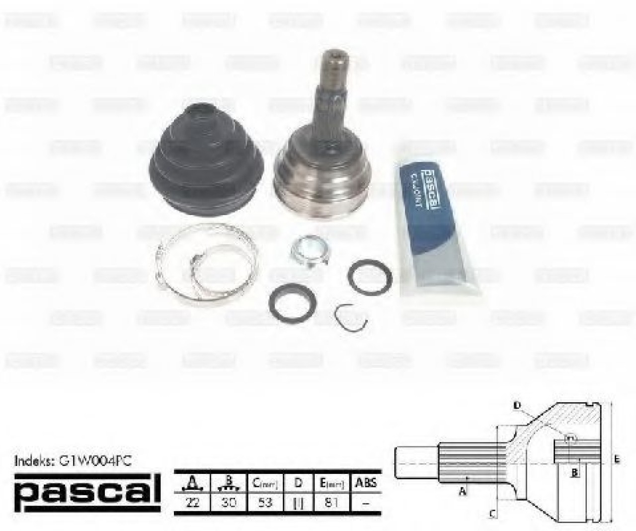 Set articulatie, planetara VW POLO (6N2) (1999 - 2001) PASCAL G1W004PC piesa NOUA
