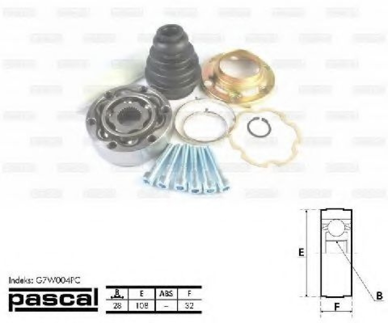 Set articulatie, planetara VW TRANSPORTER IV bus (70XB, 70XC, 7DB, 7DW, 7DK) (1990 - 2003) PASCAL G7W004PC piesa NOUA