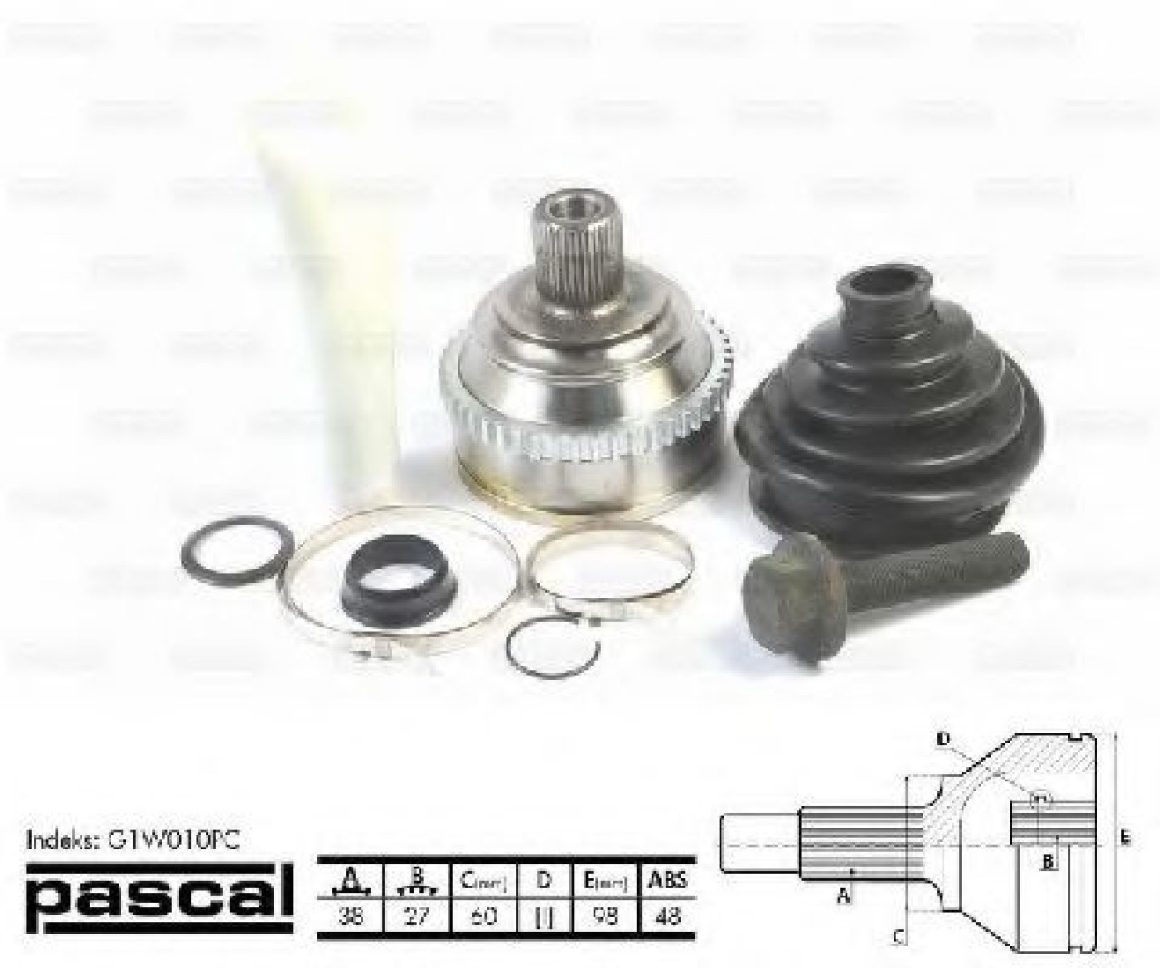 Set articulatie, planetara VW TRANSPORTER IV bus (70XB, 70XC, 7DB, 7DW, 7DK) (1990 - 2003) PASCAL G1W010PC piesa NOUA