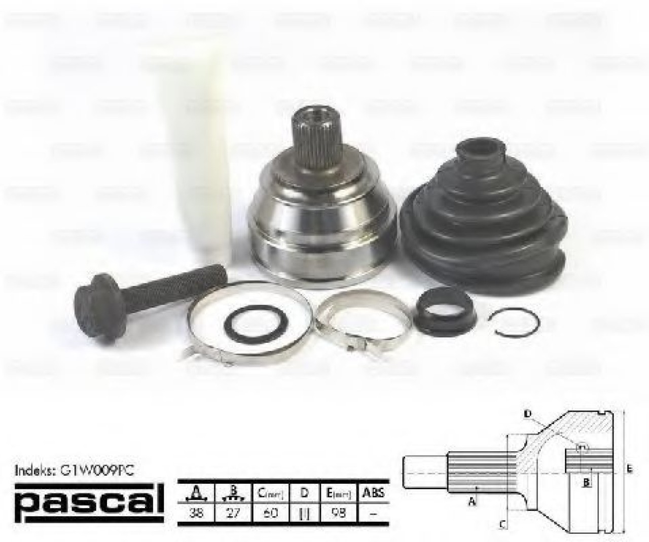 Set articulatie, planetara VW TRANSPORTER IV bus (70XB, 70XC, 7DB, 7DW, 7DK) (1990 - 2003) PASCAL G1W009PC piesa NOUA