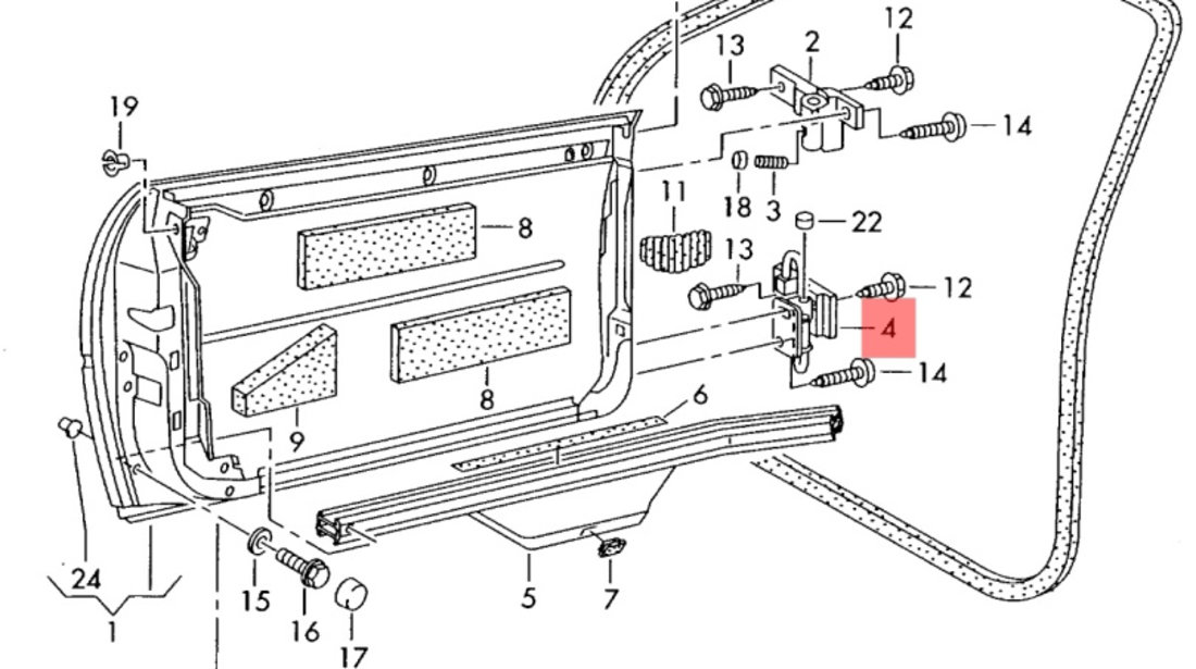 Set balamale usa stanga fata Audi A6 C5 (4B2) Berlina 2002 1.9 TDI OEM 4B0831411B