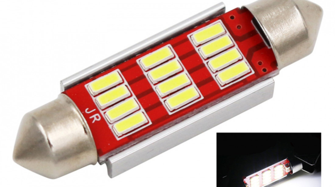 Set Bec Led Sofit 11x39 12V Alb Cald 4000K Canbus 85633CAN4000k 190321-3