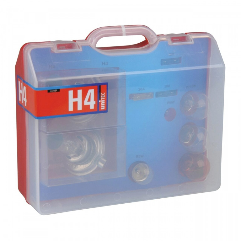 Set Becuri Auto Rezervă Unitec 2 X H4 12V 60/55V P43T 73084