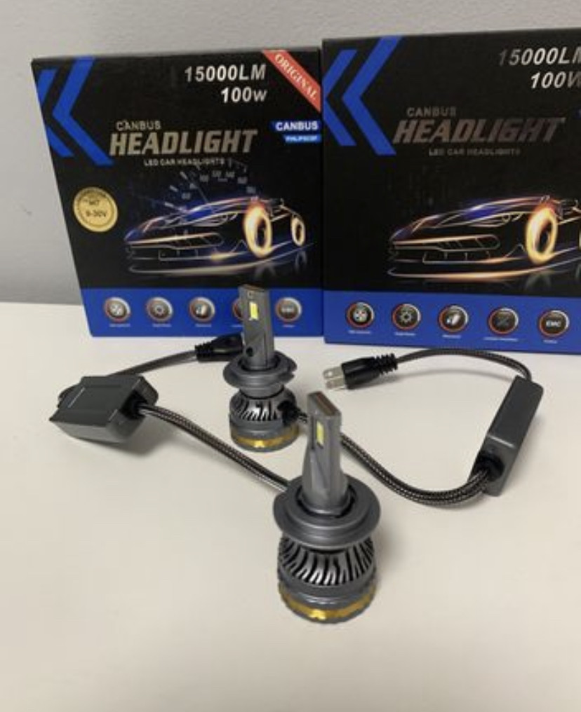 Set Becuri LED H7, H11, H1 - 100w /  15000LM Super Canbus