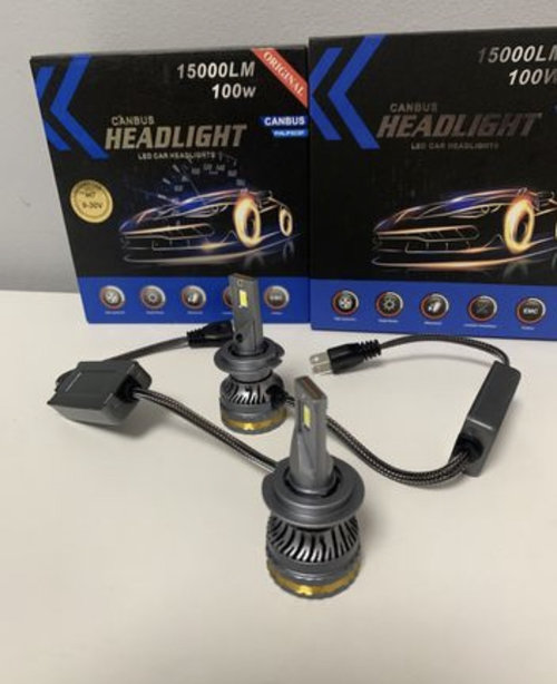 Set Becuri LED H7, H11, H1 - 100w /  15000LM Super Canbus