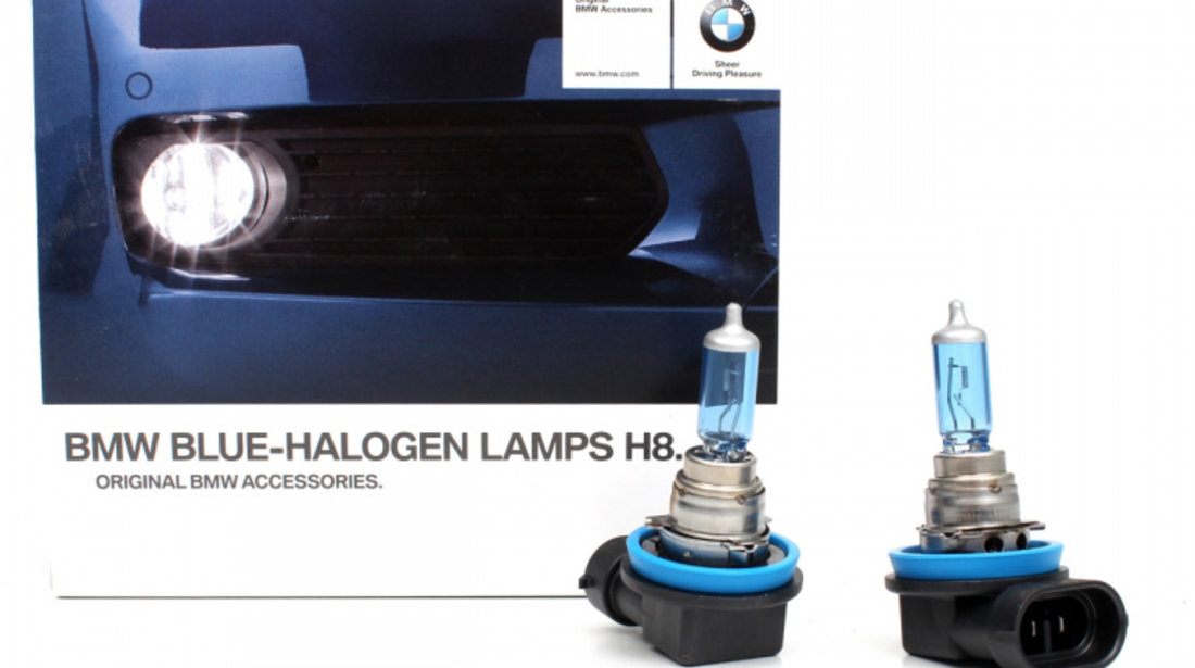 Set Becuri Oe Bmw Blue Halogen Lampa H8 2 Buc 63112359505