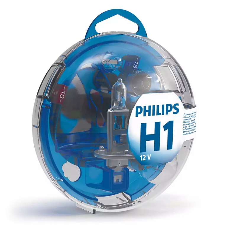 Set Becuri Rezerva Philips H1 12V 55W P14,5s + Becuri Semnalizare + Sigurante Essential Box 55717EBKM