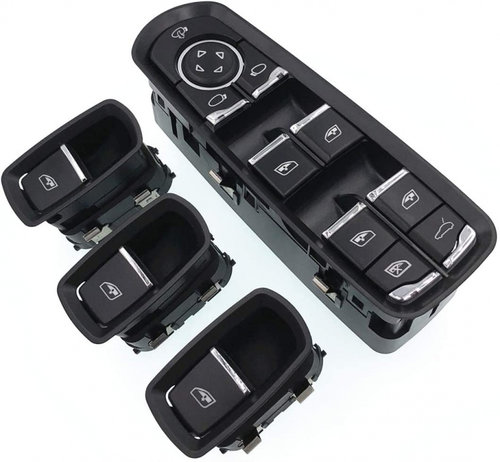 Set Bloc Comenzi Geamuri + Butoane Geam Pasageri Compatibil Porsche Cayenne 2 92A 2010-2016 7PP95985...