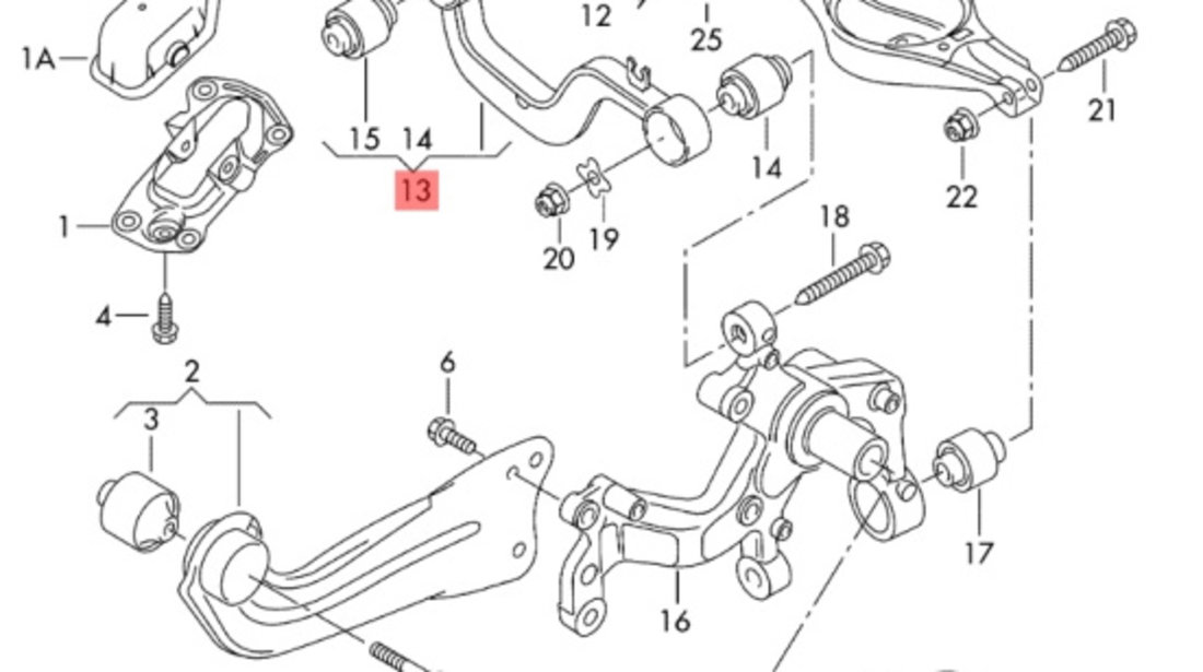 Set brat superior punte spate ​Volkswagen Golf 6 (AJ5) Variant 2010 2.0 TDI 1K0505323P OEM 1K0505323P