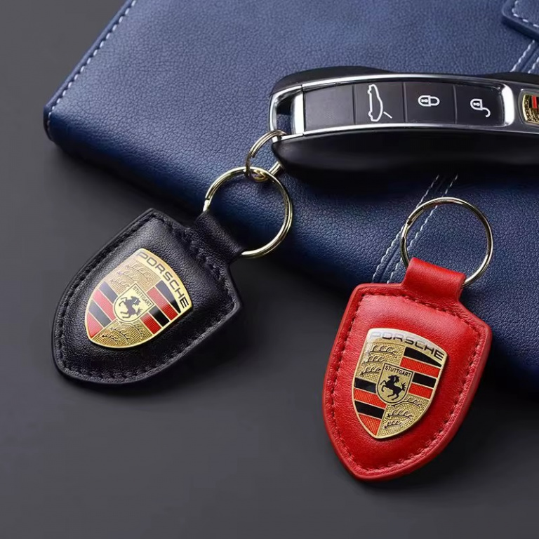 Set Breloc Cheie Porsche Negru + Breloc Cheie Porsche Rosu