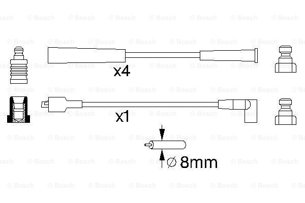 Set cablaj aprindere (0986357140 BOSCH) FORD