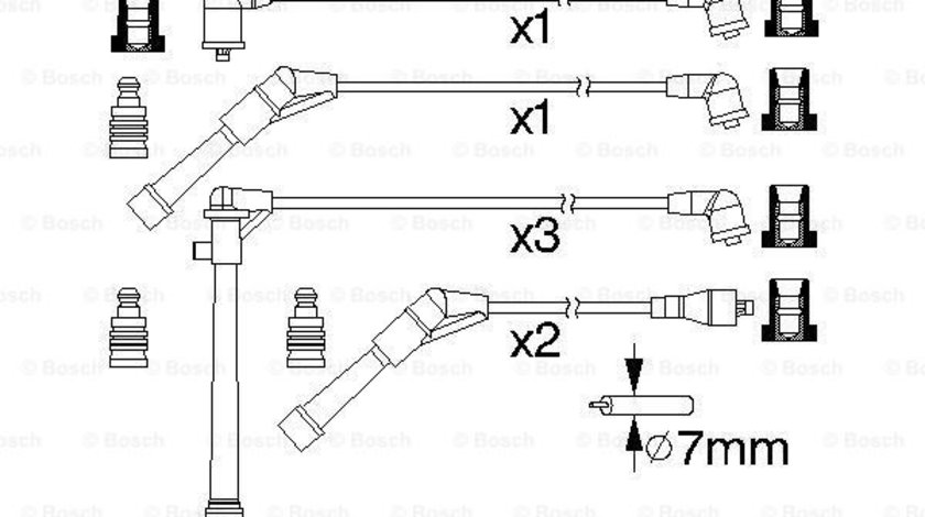 Set cablaj aprindere (0986357174 BOSCH) NISSAN