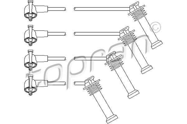 Set cablaj aprindere (300703 HAN) FORD