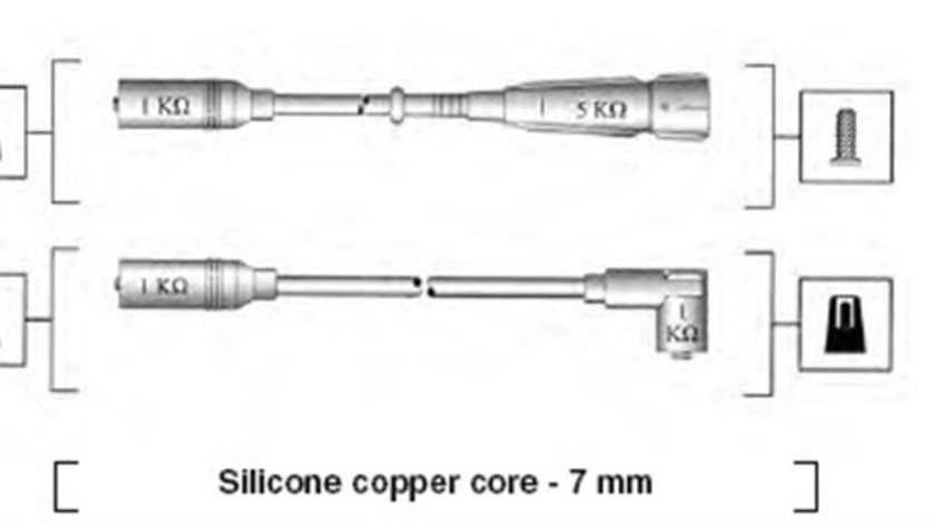 Set cablaj aprindere (941055040529 MAGNETI MARELLI) SEAT,VW