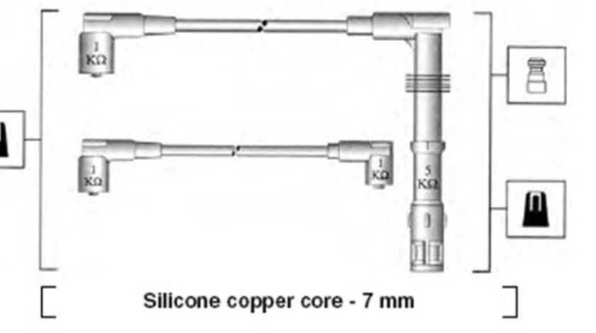 Set cablaj aprindere (941055070532 MAGNETI MARELLI) AUDI
