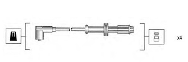 Set cablaj aprindere (941085130565 MAGNETI MARELLI) Citroen,PEUGEOT