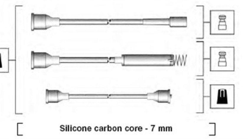Set cablaj aprindere (941125250677 MAGNETI MARELLI) OPEL,VAUXHALL