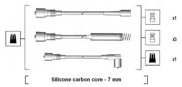 Set cablaj aprindere (941125370687 MAGNETI MARELLI) OPEL