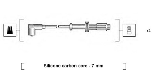 Set cablaj aprindere (941135130701 MAGNETI MARELLI) Citroen,MEGA,PEUGEOT