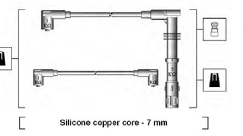Set cablaj aprindere (941175150756 MAGNETI MARELLI) SEAT,VW