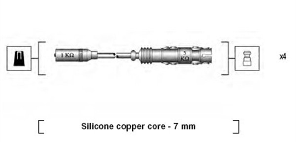 Set cablaj aprindere (941175250764 MAGNETI MARELLI) VW