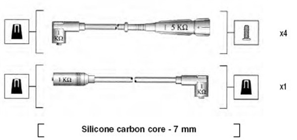 Set cablaj aprindere (941275030839 MAGNETI MARELLI) SKODA