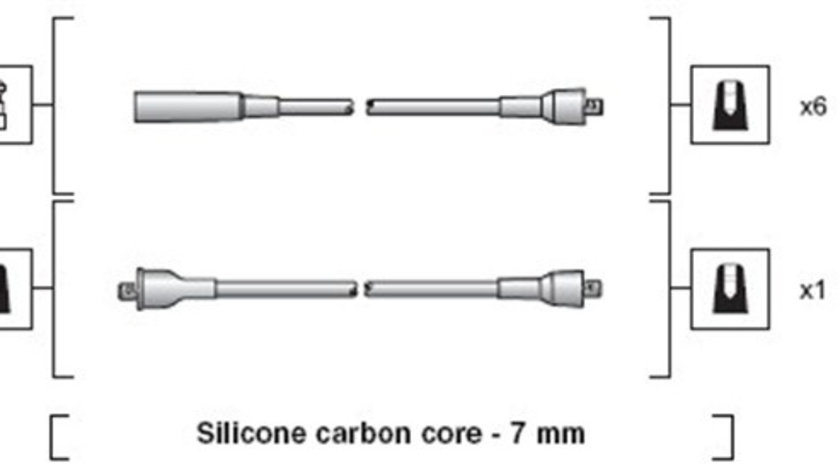 Set cablaj aprindere (941318111031 MAGNETI MARELLI) AUSTIN,CHEVROLET,CHRYSLER,FORD,OPEL,PEUGEOT,TRIUMPH,VAUXHALL