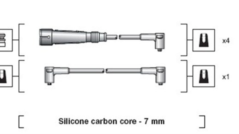 Set cablaj aprindere (941318111040 MAGNETI MARELLI) PORSCHE