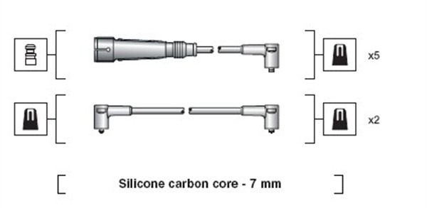 Set cablaj aprindere (941318111047 MAGNETI MARELLI) AUDI