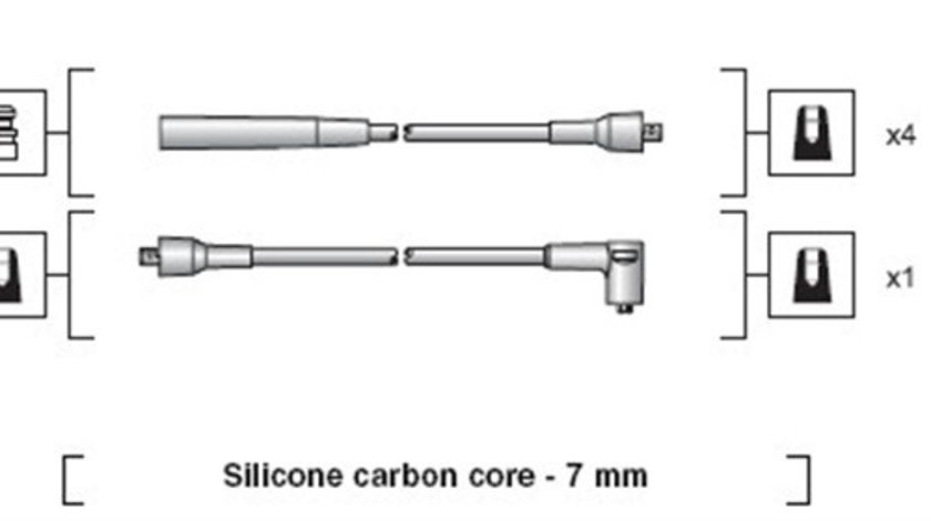 Set cablaj aprindere (941318111064 MAGNETI MARELLI) AUDI,MAZDA,NISSAN,VW