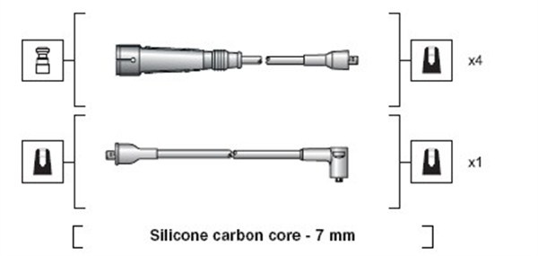 Set cablaj aprindere (941318111112 MAGNETI MARELLI) AUDI