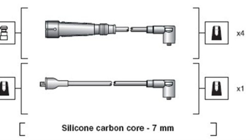 Set cablaj aprindere (941318111155 MAGNETI MARELLI) AUDI,VW