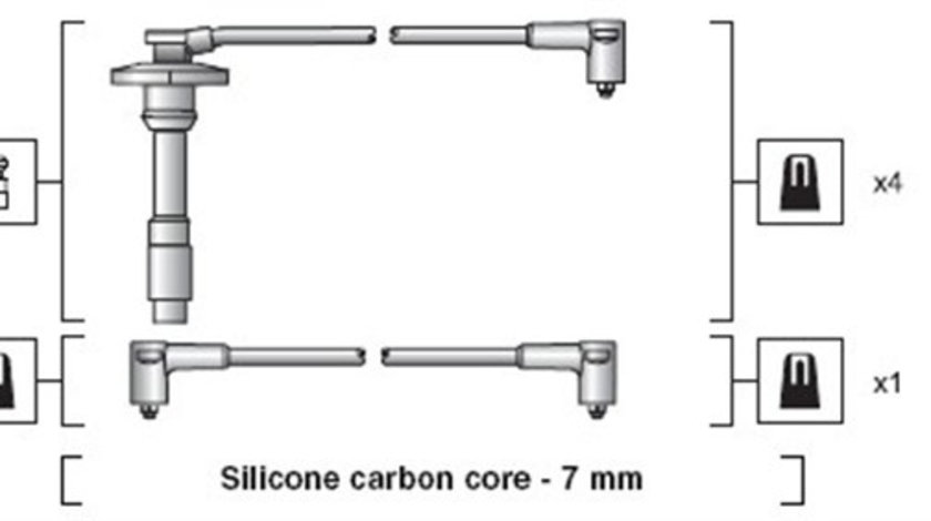 Set cablaj aprindere (941318111264 MAGNETI MARELLI) TOYOTA